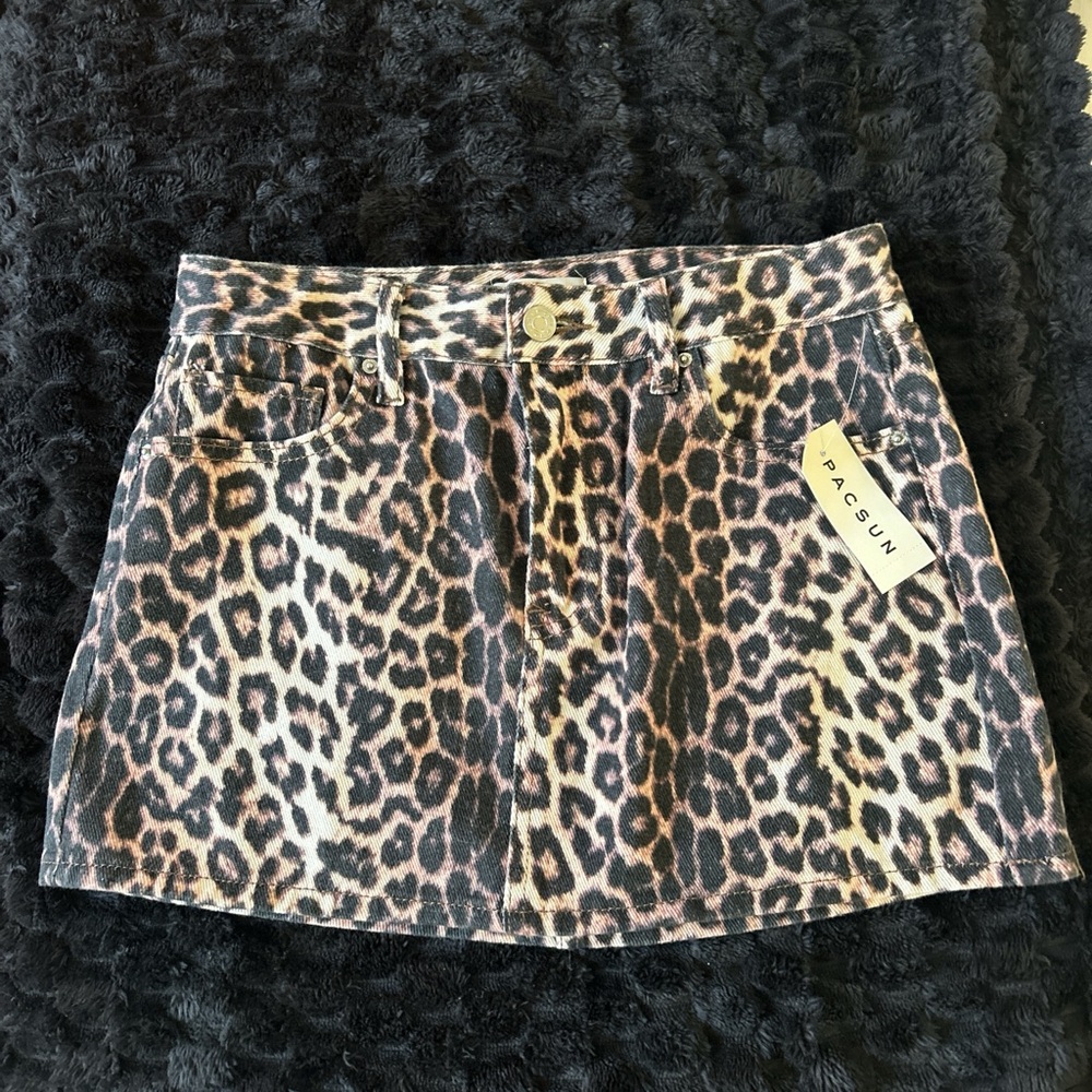 Cheetah Jean skirt